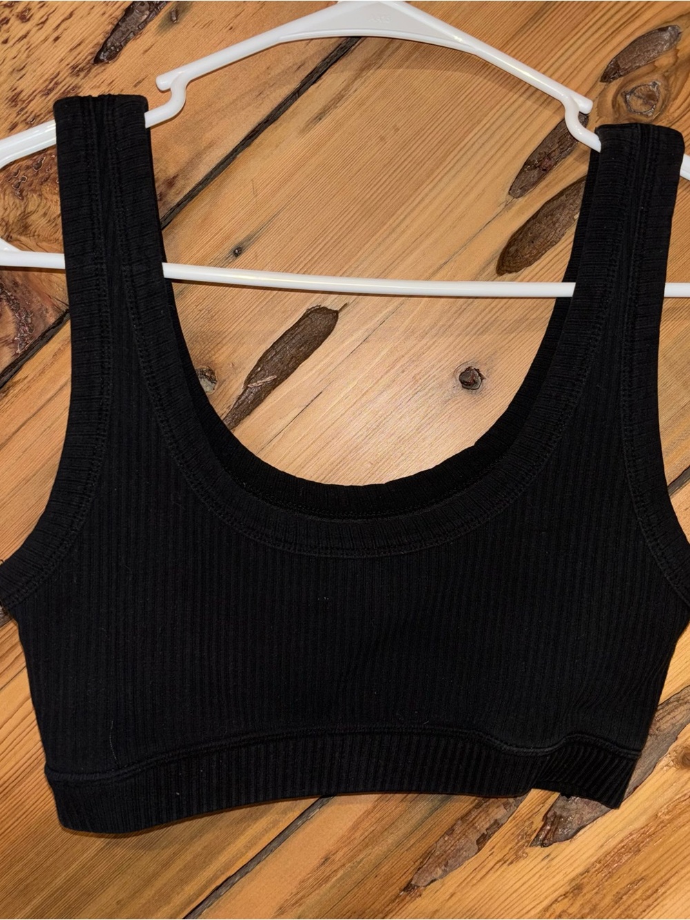 Darc Sport She Black Ribbed Sports Bra with Logo Patch - Picture 3 of 4